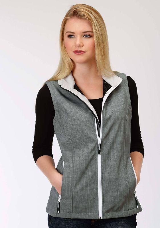 Roper Ladies Soft Shell Vest Gray