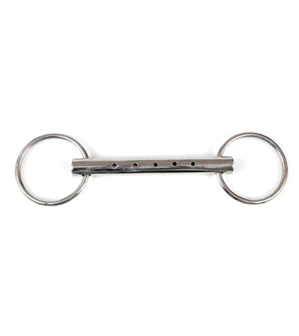 Jacks Hollow Pipe Mouth Loose Ring Snaffle Bit 5In