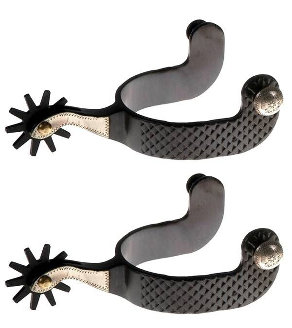 Jacks Basket Weave Spurs with German Silver Trim
