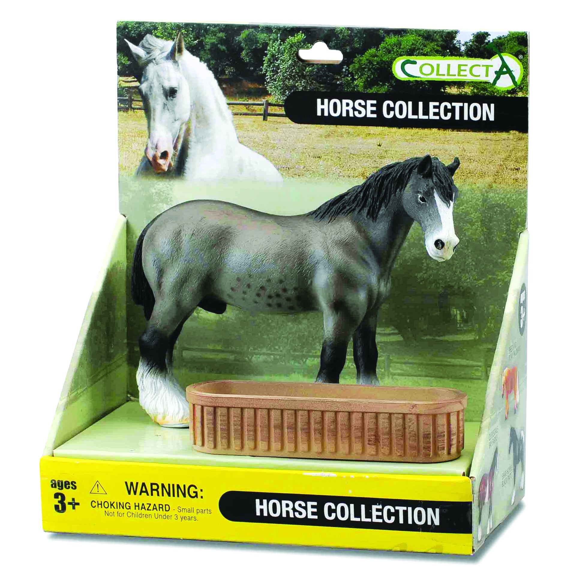 Kelley Grey Horse & Feeding Trough Box Set