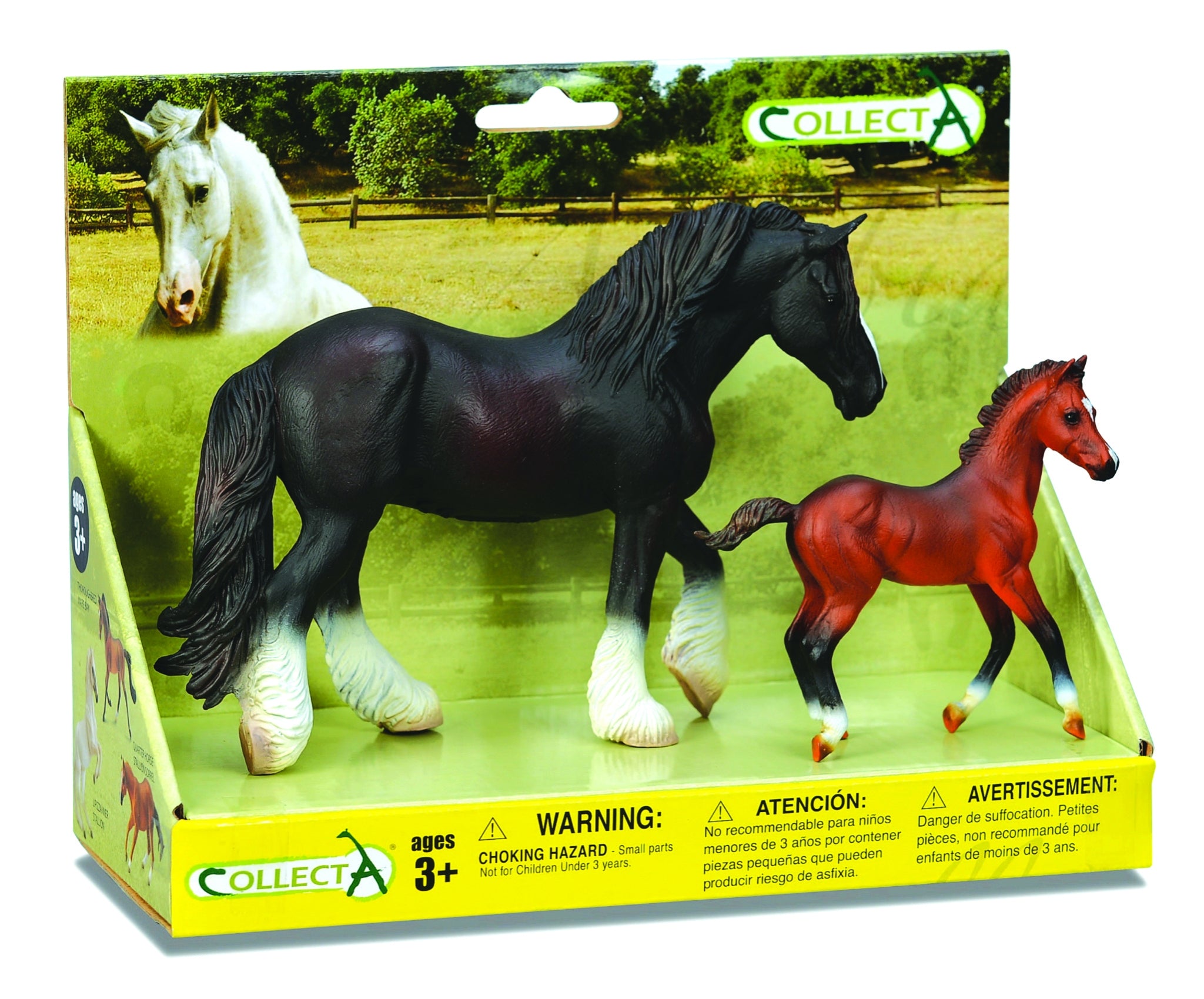 CollectA Black Draft Horse & Bay Foal Box Set