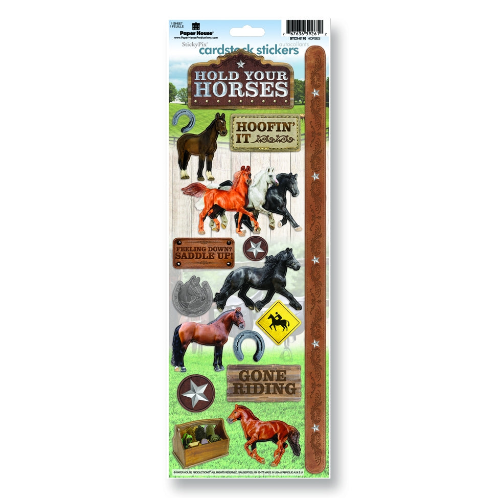 Hold Your Horses Cardstock Stickers